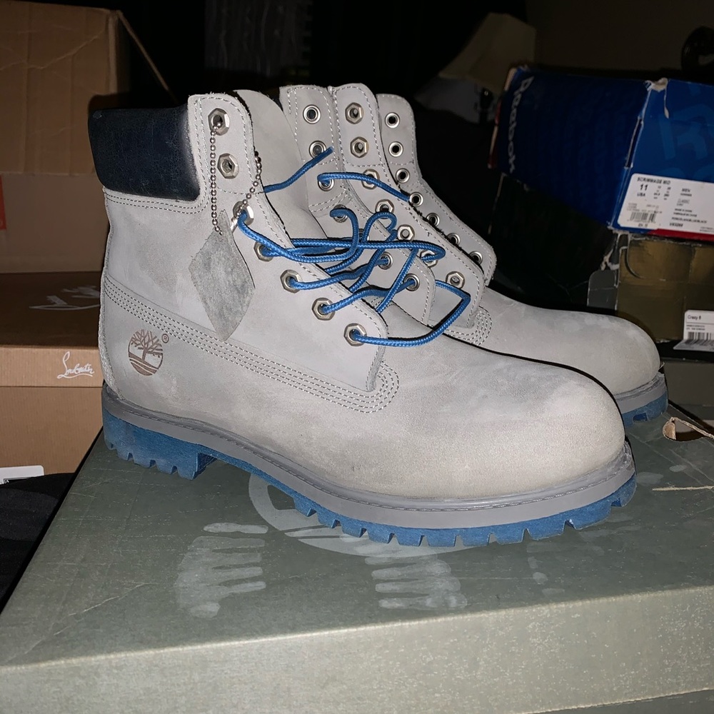Grey Timberland boots size 10